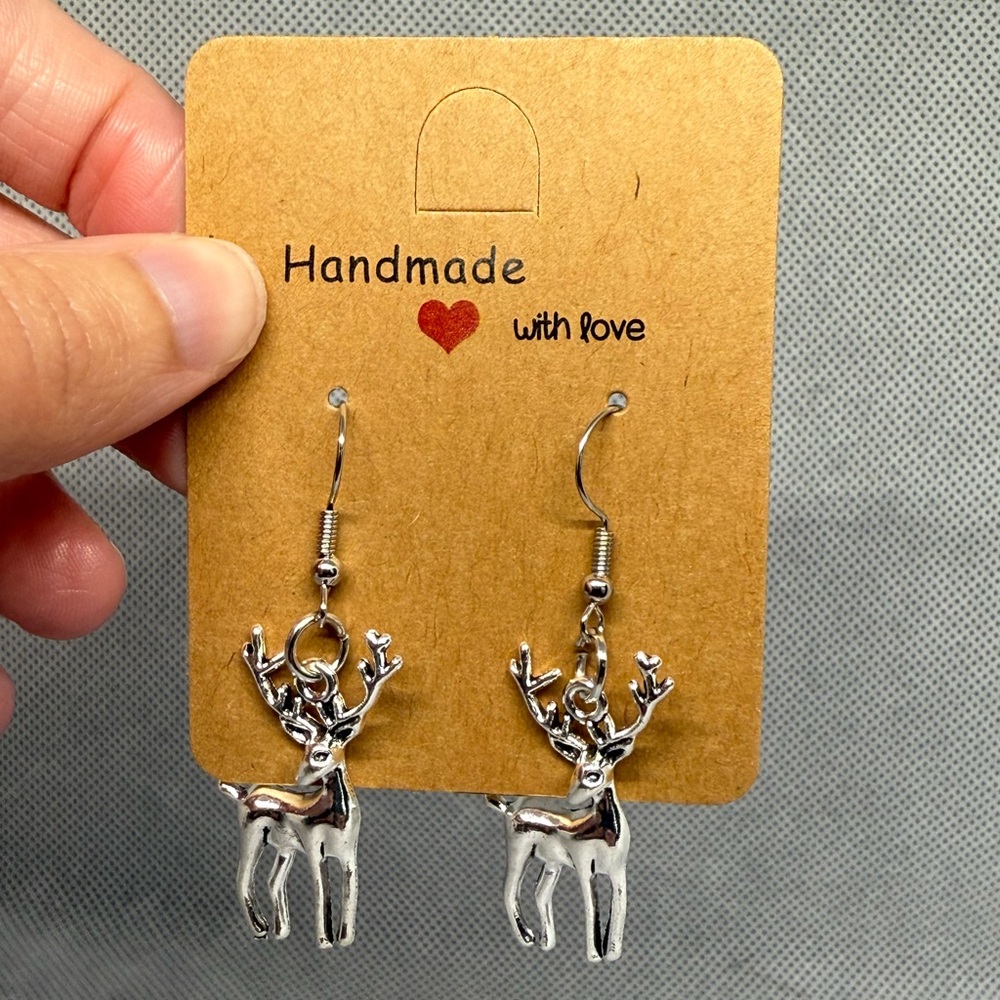 Handmade Reindeer Earrings
